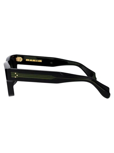 Cutler And Gross Black Acetate Acetate Sunglasses In Black