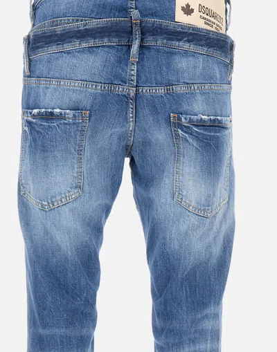 Dsquared2 Slim-fit Distressed Denim Jeans In Blue