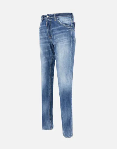 Dsquared2 Slim-fit Distressed Denim Jeans In Blue