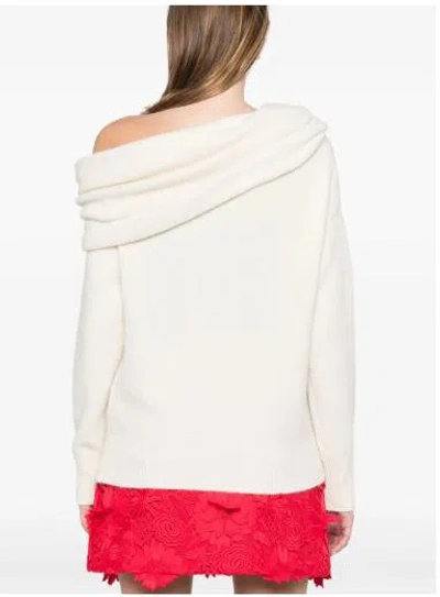 Giuseppe Di Morabito Cozy White Alpaca-merino Sweater In Blue