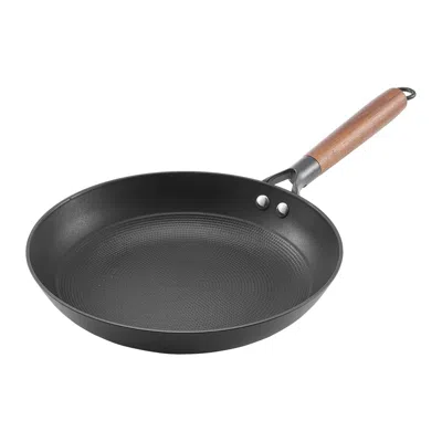 Vevor 3 Piece Cast Iron Skillet Frying Pan Set 8 10 12 In Pre-seasoned Nonstick Black - Black