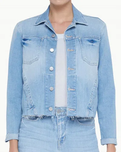 L'agence Janelle Slim Raw Jacket In Olympia In Blue