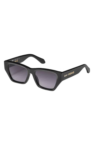 Quay No Apologies 55mm Gradient Square Sunglasses In Black