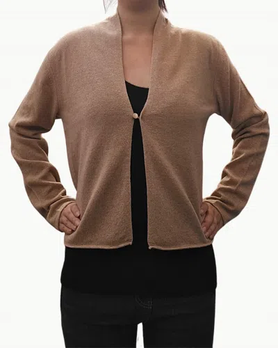 27 Miles Malibu Janie Cashmere Cardigan In Camel In Brown