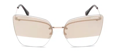 Tom Ford Ft0682 28g Cat Eye Sunglasses In Gold