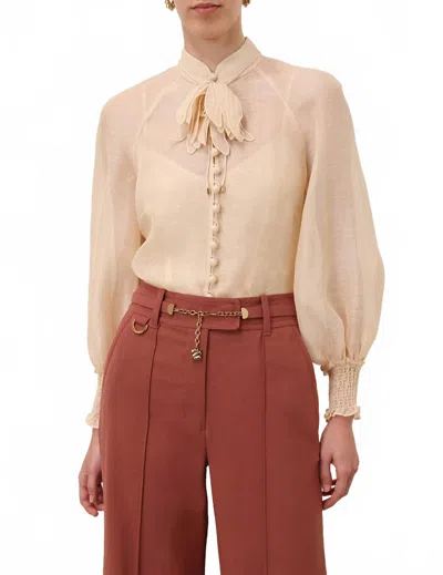 Zimmermann Illustration Buttoned Blouse In Cream In Neutral