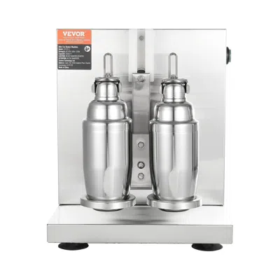 Vevor Milkshake Maker Machine, 120w Commercial Milk Tea Shaker Machine, Double Head Milk Shake Mixer Machi In Silver