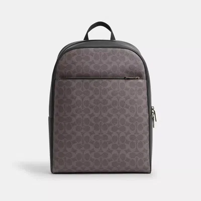 Coach Outlet Owen Backpack In Signature Canvas In Gray