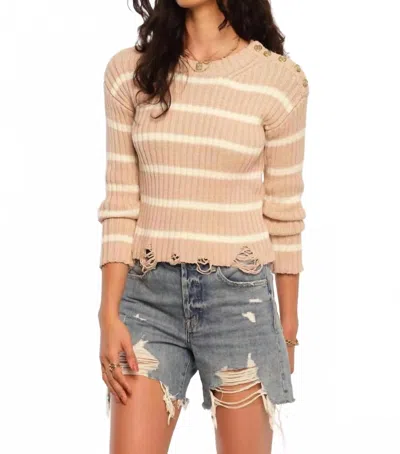 Heartloom Jace Stripe Sweater In Sand In Neutral
