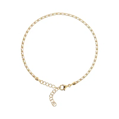 Autentica - Caged Tennis Anklet In Gold