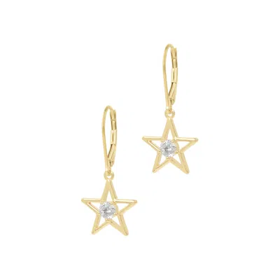 Autentica - Star Dangle Leverback Earrings In Gold