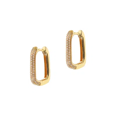 Autentica - Pave Huggie Hoop Earrings In Gold