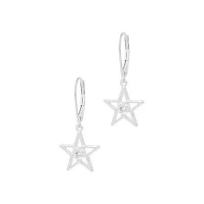 Autentica - Star Dangle Leverback Earrings In White