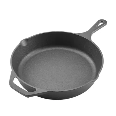 Vevor 4 Piece Cast Iron Skillet Frying Pan Set 6 8 10 12 In With Silicone Handle Black - Black In Gray