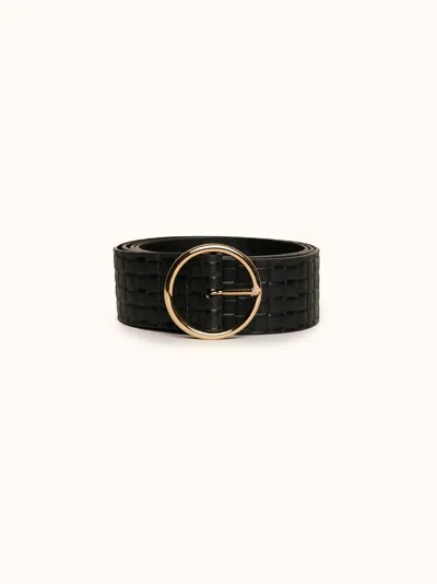 Able Women's Brynn Leather Belt In Black In Black
