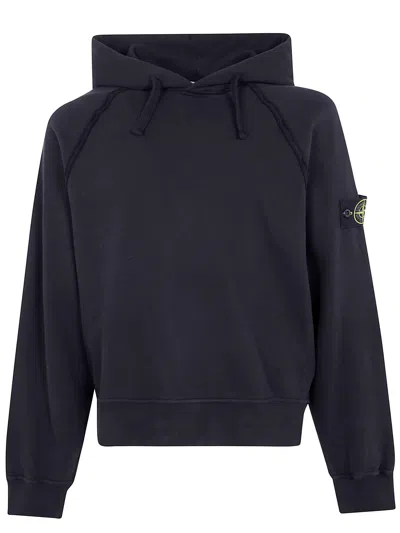 Stone Island Logo Sweatshirt In Black