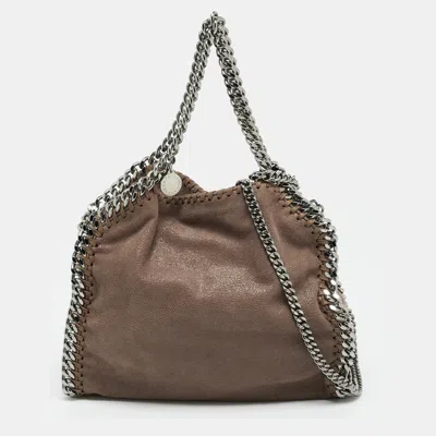 Pre-owned Stella Mccartney Brown Faux Suede Mini Falabella Tote
