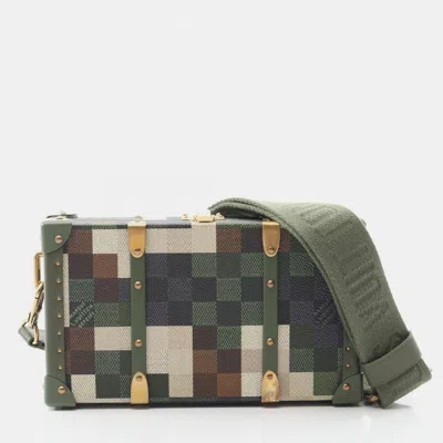 Pre-owned Louis Vuitton Neo Wallet Trunk Shoulder Bag Coated Canvas And Leather Damouflage Pattern Khaki Multicolor In Green