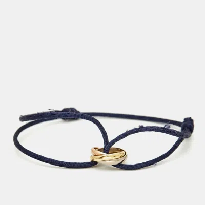 Pre-owned Cartier Trinity 18k Three Tone Gold Cord Bracelet