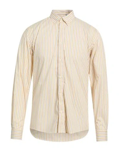 Liu •jo Man Man Shirt Cream Size 15 ¾ Cotton, Polyester, Elastane In Neutral