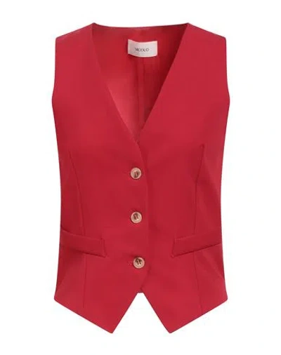 Vicolo Woman Tailored Vest Red Size Xs Polyester, Viscose, Elastane In Red