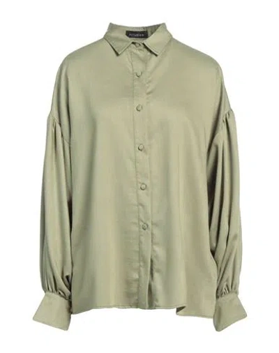 Actualee Woman Shirt Light Green Size 8 Viscose, Polyester, Elastane In Green