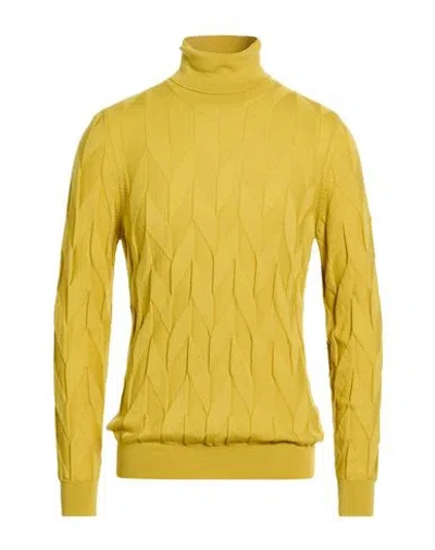 Masq Man Turtleneck Marigold Size 40 Merino Wool In Yellow