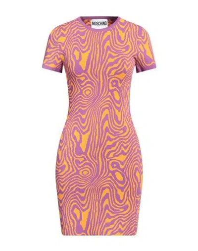 Moschino Couture Woman Mini Dress Orange Size 6 Viscose, Polyester In Multi