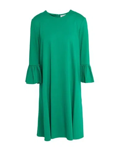 Meimeij Woman Midi Dress Green Size 6 Viscose, Polyamide, Elastane In Green