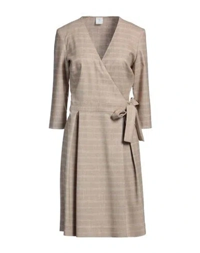 Eleventy Woman Mini Dress Sand Size 2 Wool, Cashmere, Elastane, Polyamide, Polyester In Neutral