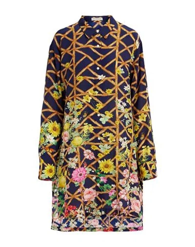 Mary Katrantzou Woman Mini Dress Midnight Blue Size 16 Silk In Multi