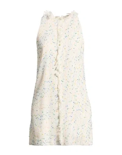 Msgm Woman Mini Dress Ivory Size 8 Cotton, Polyester, Polyamide In White