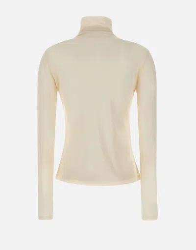 Hugo Boss Boss  High-neck Jersey Top In Neutral