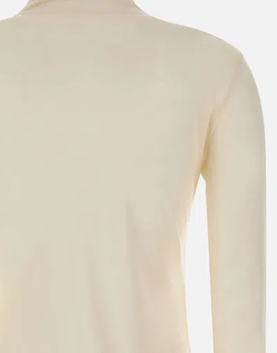 Hugo Boss Boss  High-neck Jersey Top In Neutral