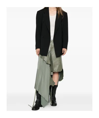 Ann Demeulemeester Layered Skirt In Green