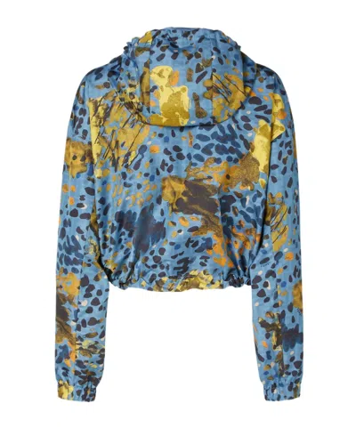 Fendi Veste Coupe-vent-veste Coupe-vent Réversible En Nylon Imprimé In Blue