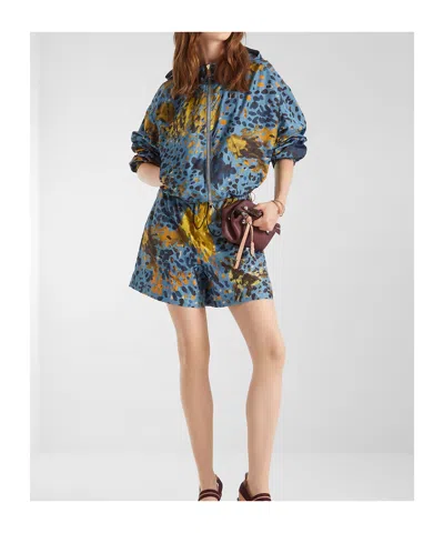 Fendi Veste Coupe-vent-veste Coupe-vent Réversible En Nylon Imprimé In Blue