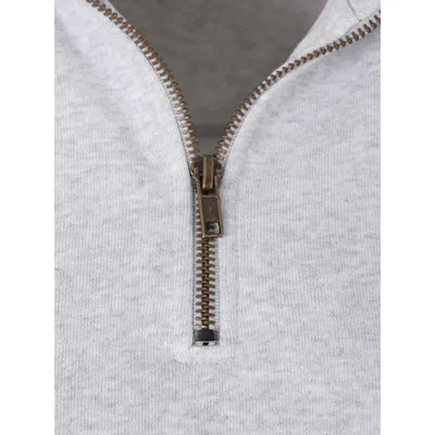 Sporty And Rich Stand-up Collar Sweatshirt In Gray