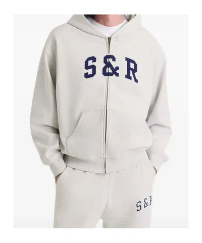 Sporty And Rich Long-sleeved Sweatshirt In Gray