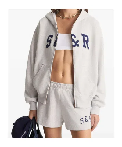 Sporty And Rich Long-sleeved Sweatshirt In Gray