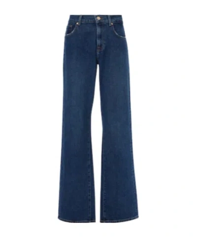 7 For All Mankind High-waisted Flared Jeans In Blue