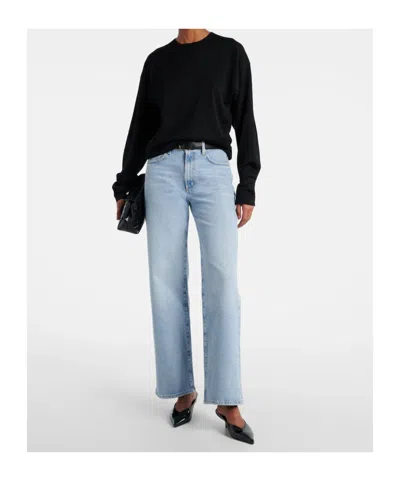 Agolde Harper High-rise Wide-leg Denim Trousers In Black