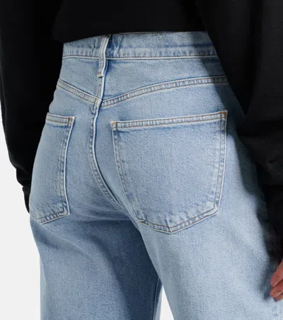 Agolde Harper High-rise Wide-leg Denim Trousers In Black