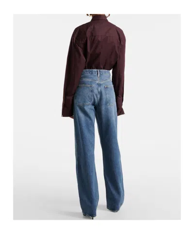 Agolde Kelly High-rise Wide-leg Denim Trousers In Blue