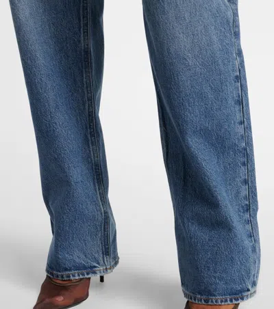 Agolde Kelly High-rise Wide-leg Denim Trousers In Blue