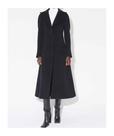 Alaïa Belted Wool Coat In Black