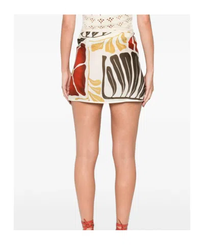 Sir Julietta Floral Print Skirt In Brown