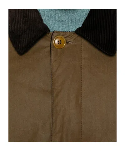 Barbour Ba X Br Wax Trench Coat Wax Clothing In Green