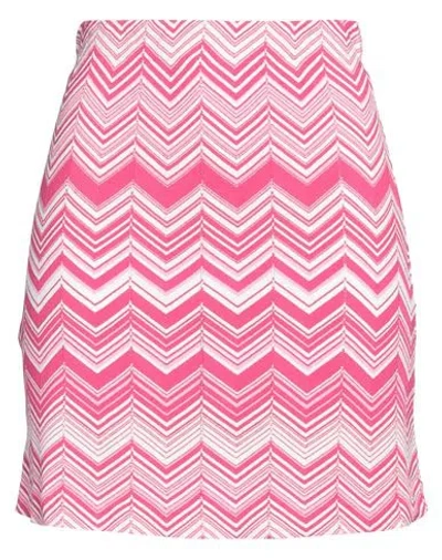 Missoni Woman Mini Skirt Magenta Size 8 Viscose, Polyester In Pink
