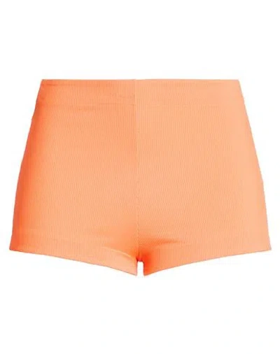 Me Fui Woman Shorts & Bermuda Shorts Orange Size M Polyester, Elastane In Orange